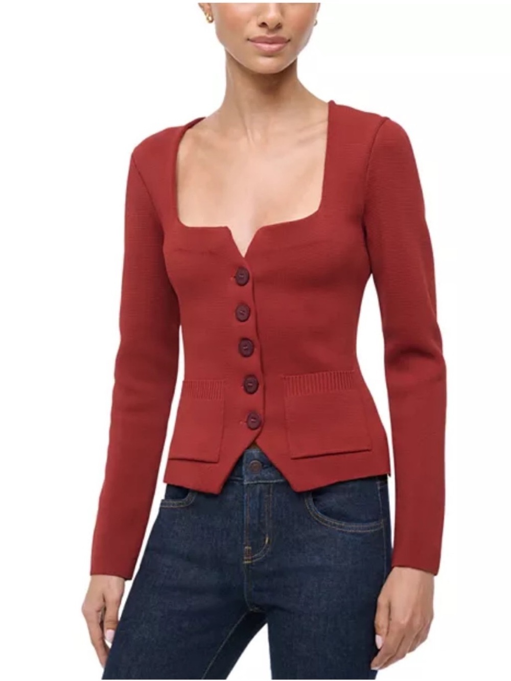 NEW STAUD rachela top in sangria